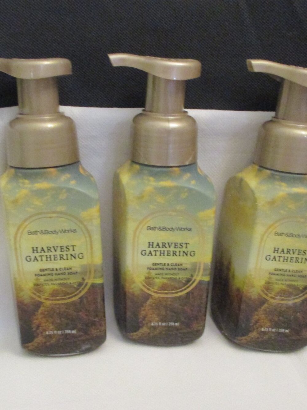 Three Bath & Body Works Harvest Gathering hand soaps
